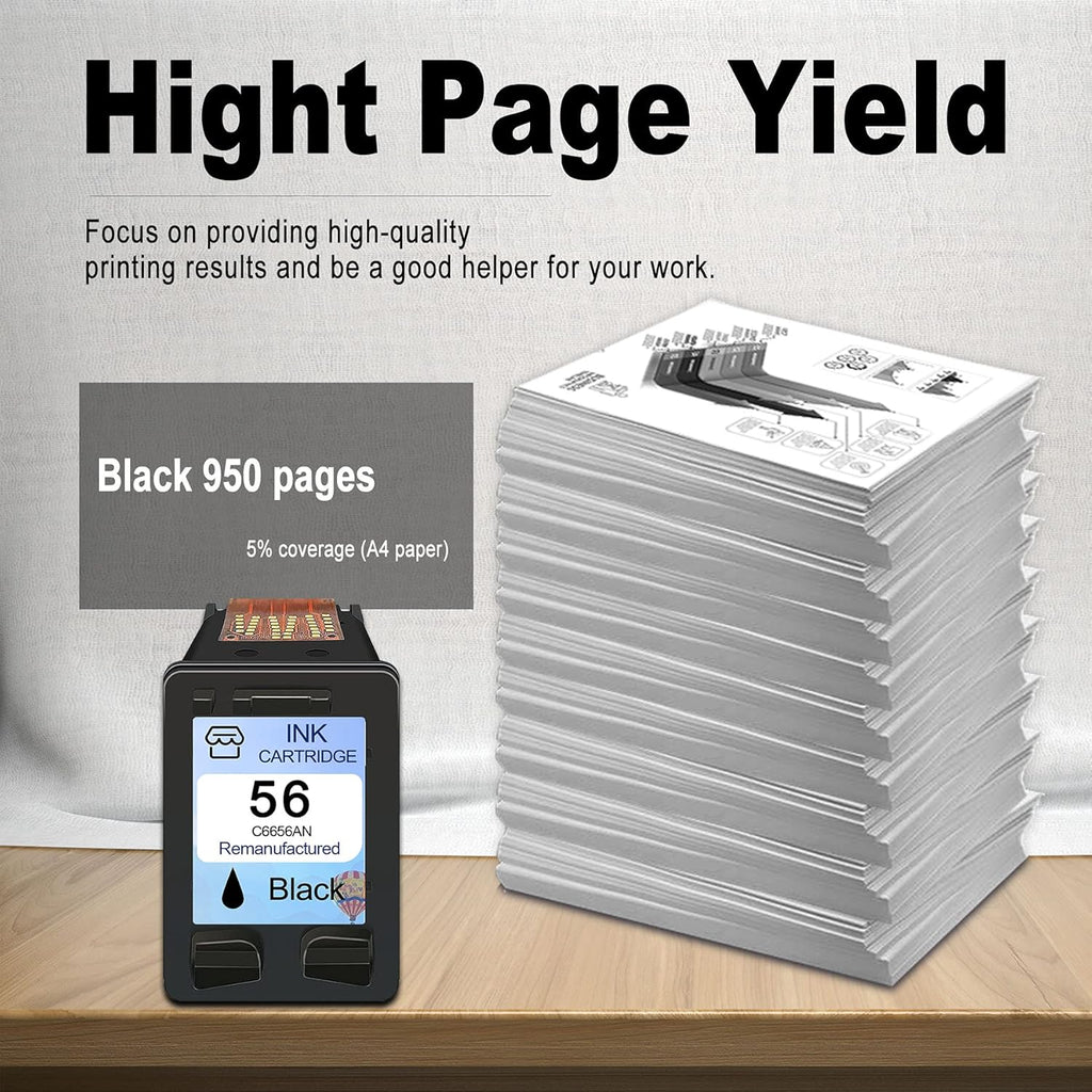Remanufactured 56 Black Ink Cartridge 2-Pack N704861