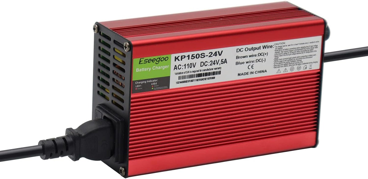 24V 5A Battery Charger with 3-Pin XLR Connector Pack of 2 B400765