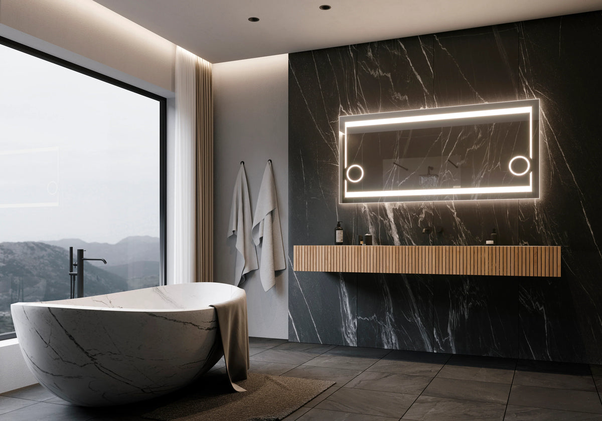 60 x 28 Illuminated Rectangle Mirror 6000K O586