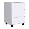 White 3-Drawer Mobile Filing Cabinet X71913