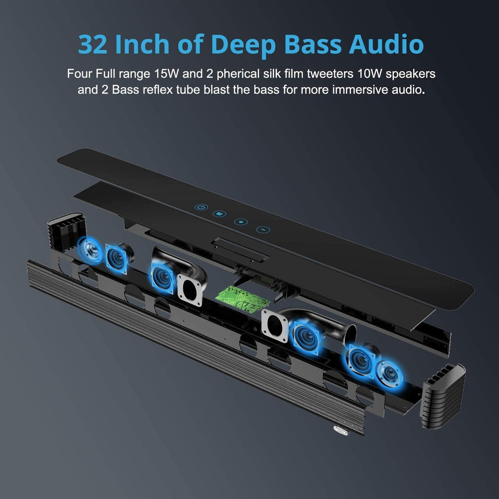 Black Bluetooth 5.0 Sound Bar Speaker Q7834