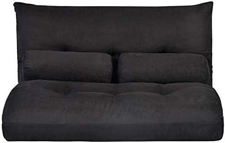 Adjustable Fabric Floor Couch Sofa Bed with Two Pillows Q10165