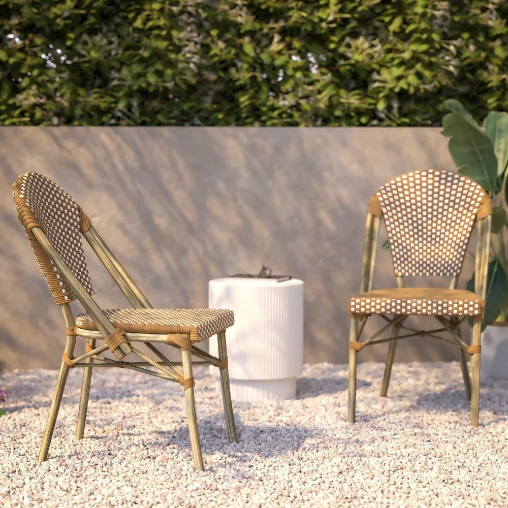 2 Pack All-Weather Chairs with Bamboo Print Frame C575613