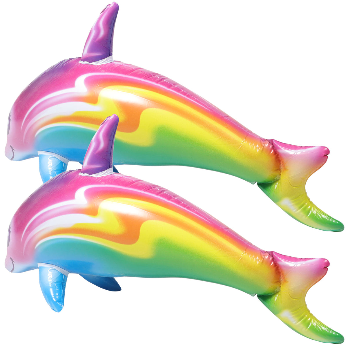 2 Pcs Inflatable Dolphin Toy Swimming Pool Learning Toys W729