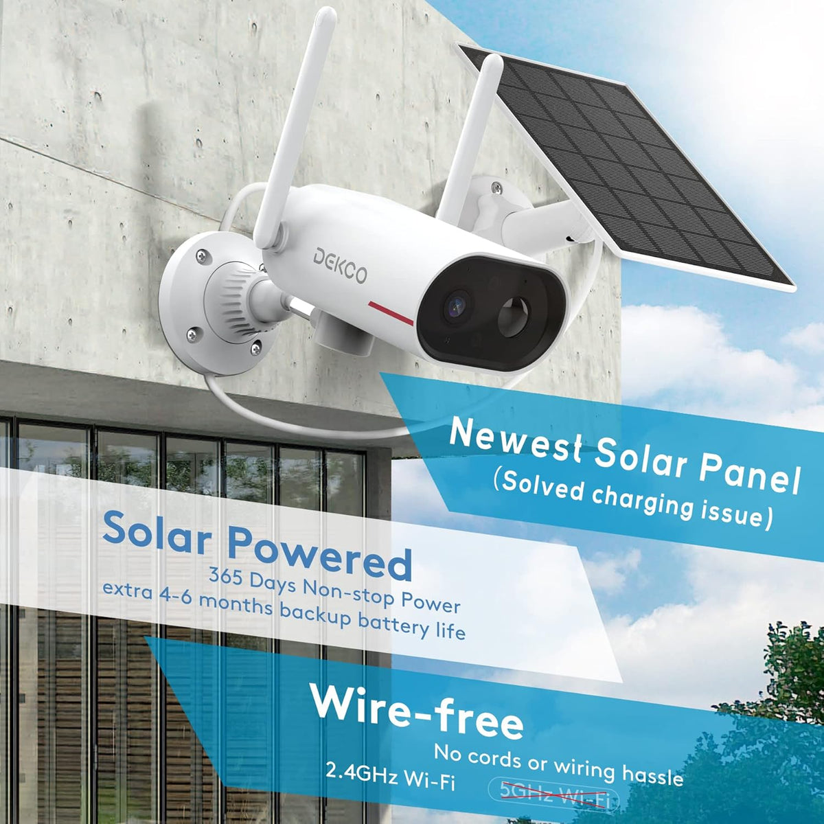 Wireless Outdoor Solar Security Camera with Night Vision W32081