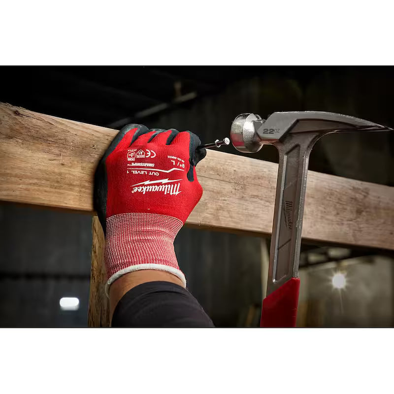 Red Nitrile Cut Resistant Work Gloves 30-Pack F576