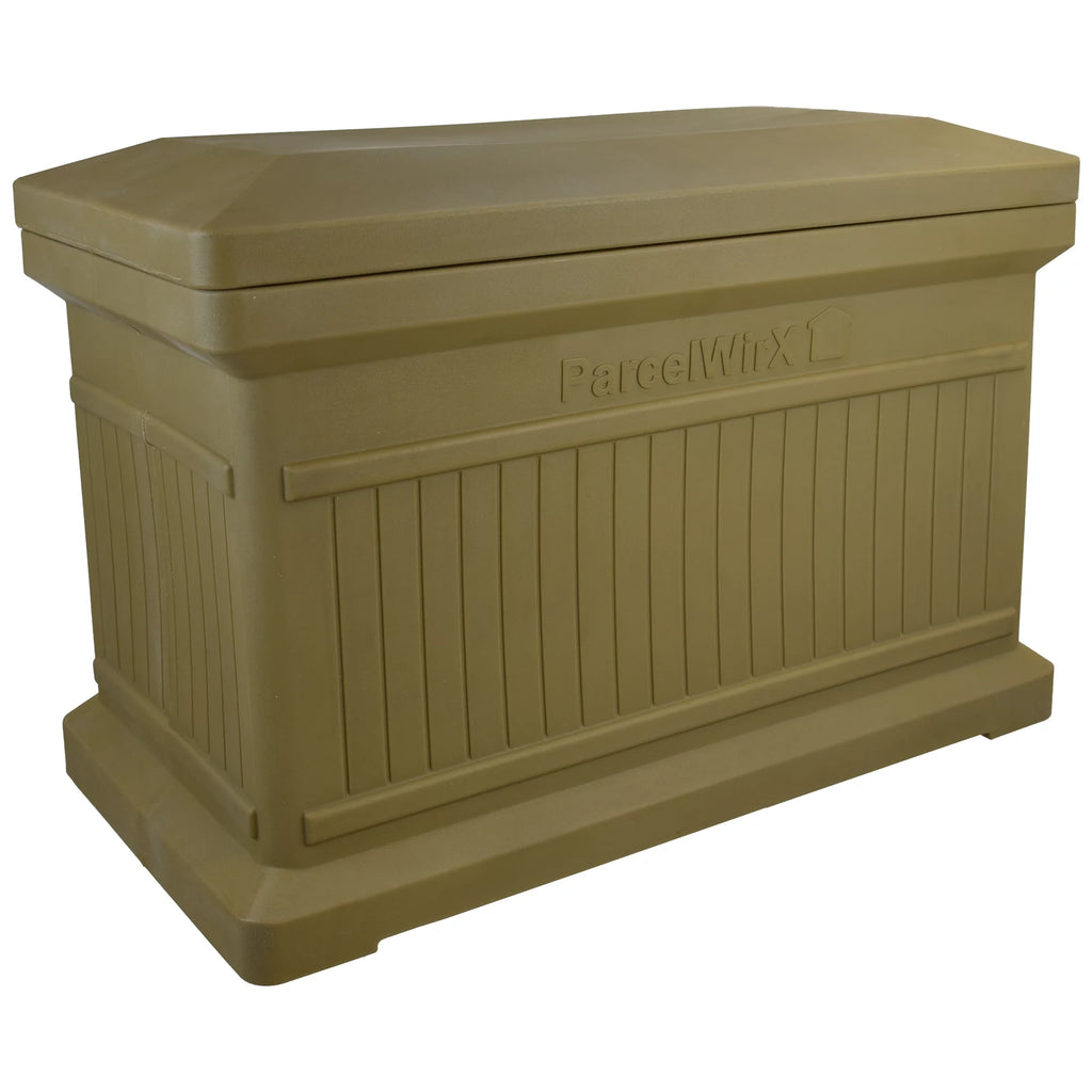 Oak Color Horizontal Large Package Delivery Box with Lift Off Lid K267089