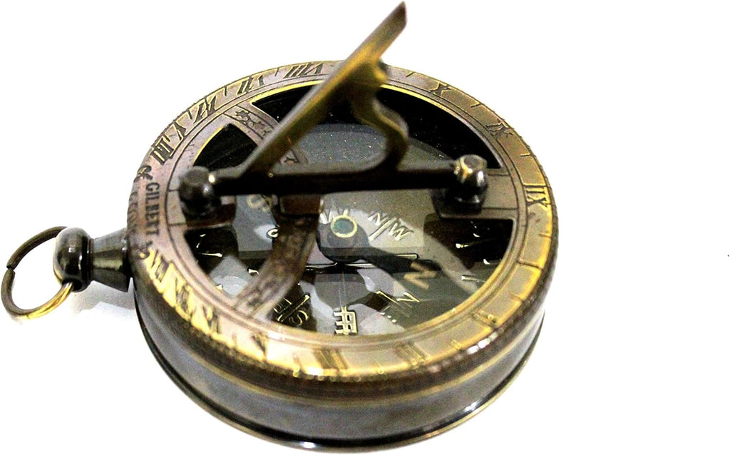 Brass Pocket Sundial Compass P723384