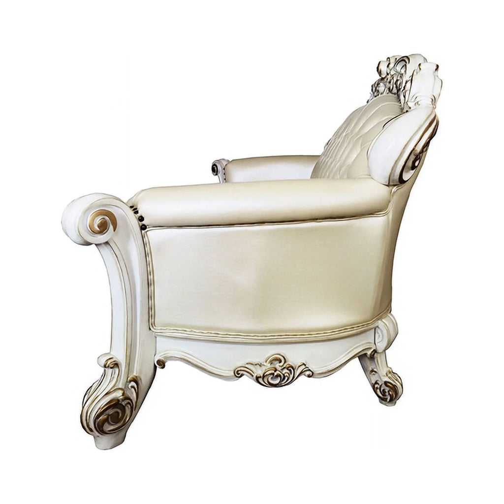 Champagne PU Sofa with 5 Pillows S721