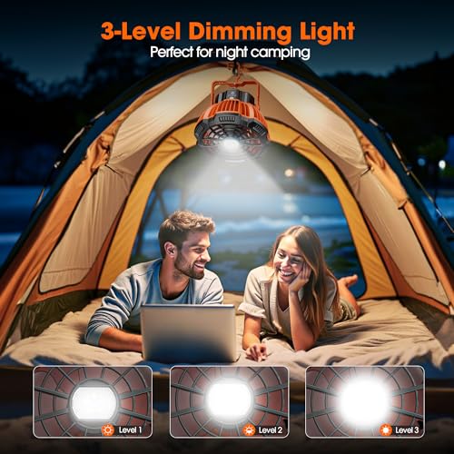 15000mAh Portable Camping Fan with Lantern V43467