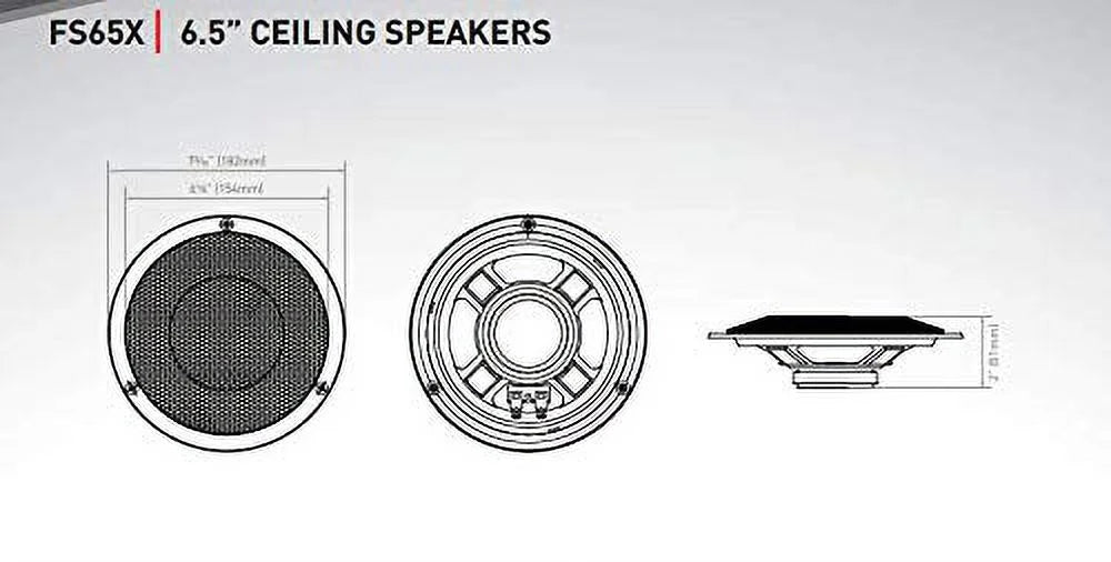 6.5" 30-Watt Indoor Wall-Mount/Ceiling Speaker (White) T567