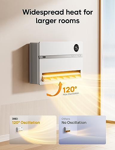 1500W Electric Wall Heater with Thermostat and Remote O45690