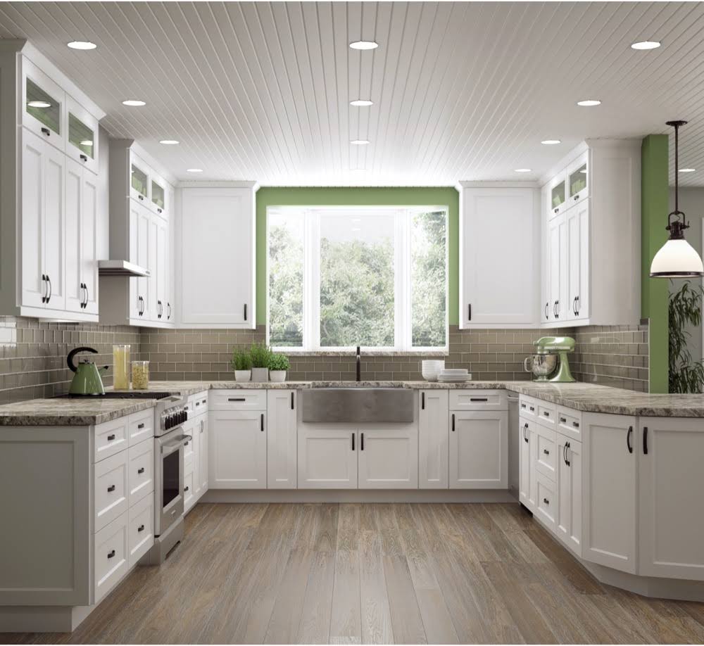 White 2 Doors 2 Shelves Wall Cabinet D1206