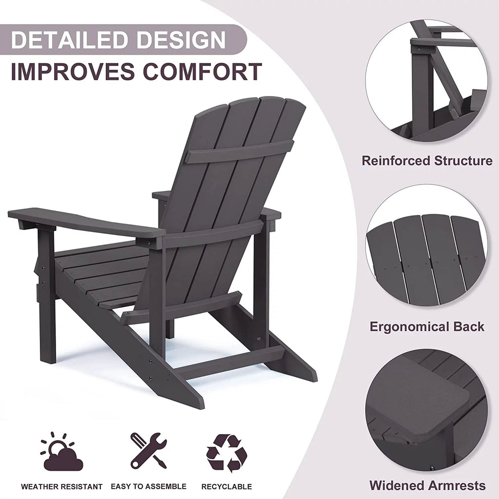 2 Pcs Weather Resistant HIPS Adirondack Chair P2024