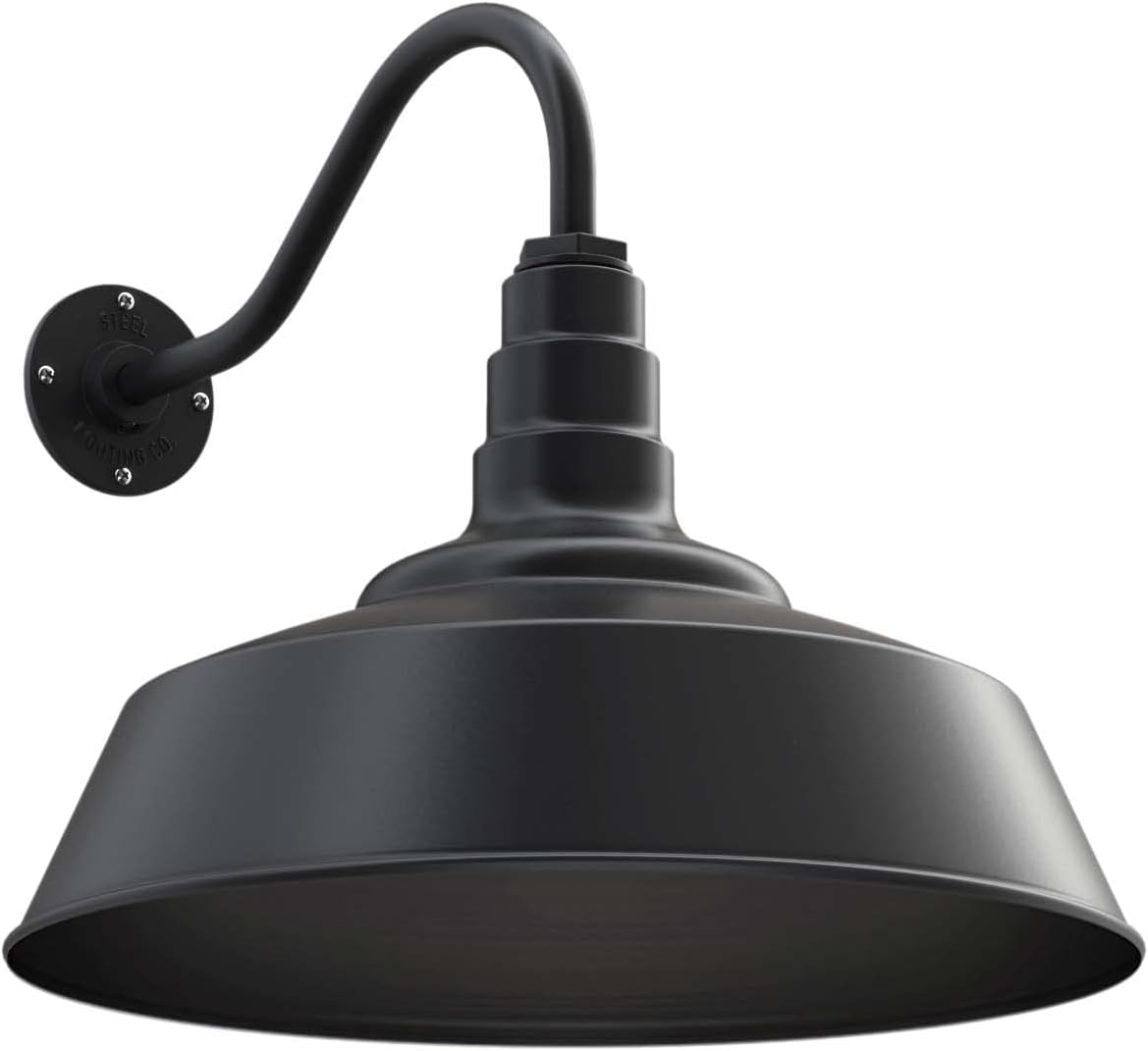 20 inch Dome Gooseneck Outdoor Wall Mounted Barn Light L7030