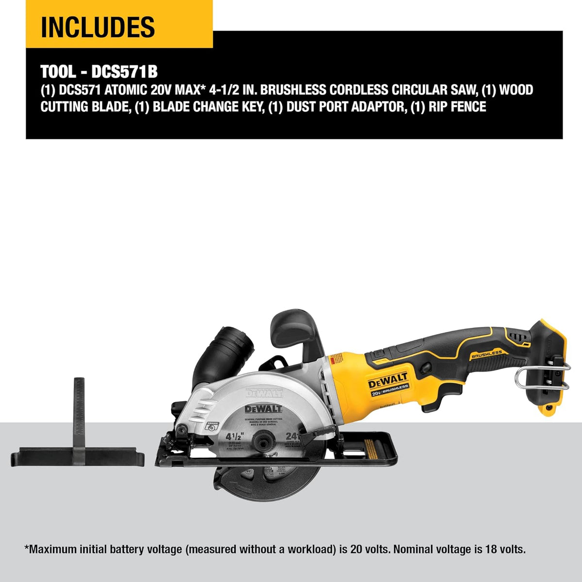 4-1/2-Inch 20V Circular Saw F685883