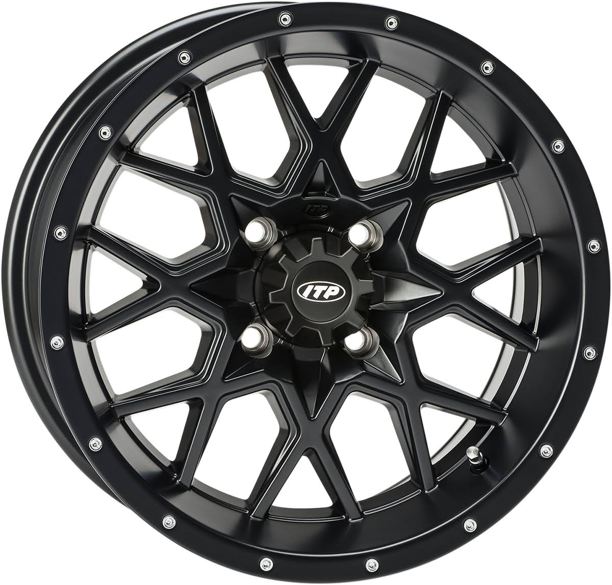 Hurricane Wheel Black 14x7 4/137 5+2 Q246293
