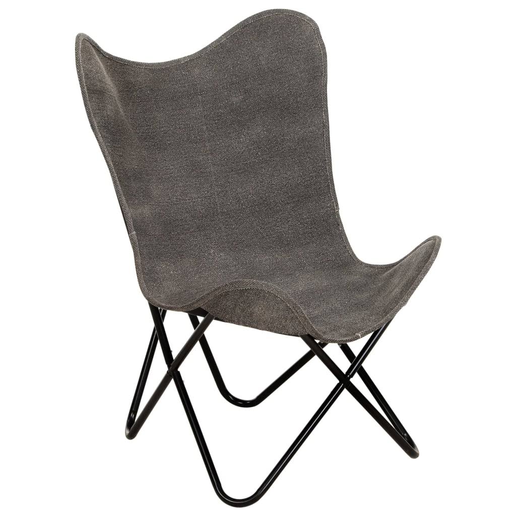 Anthracite Canvas Butterfly Chair M658831