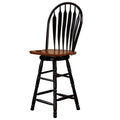 Antique Black/Cherry Swivel Barstool, 30" J9952