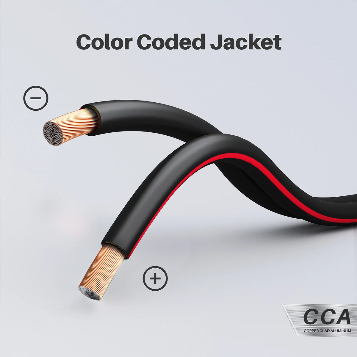 12 Gauge Copper Clad Aluminum Speaker Wire, Black 200 ft A5136