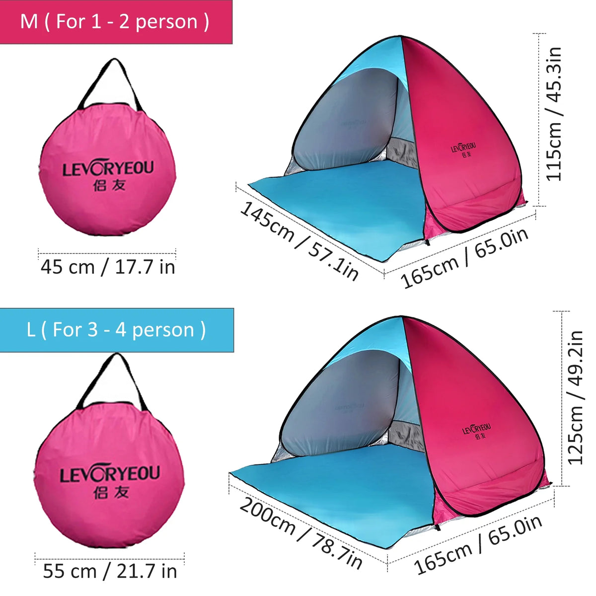 Pop-up Automatic Camping Tent Sun Shade Awning T28103