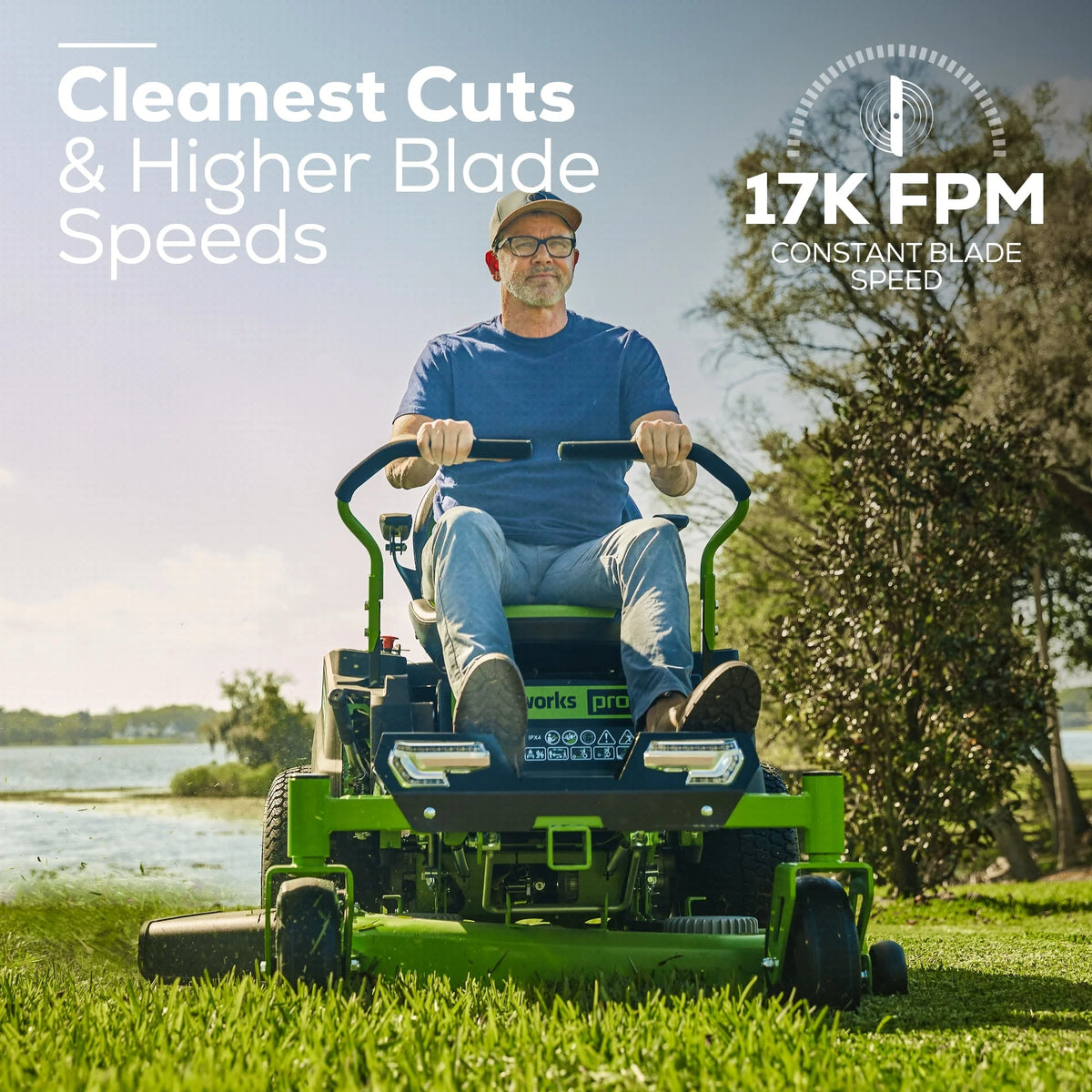 60V 42" Electric Zero Turn Mower with 8 Ah Batteries D28025