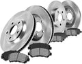 Front and Rear Rotors with Metallic Brake Pads R181