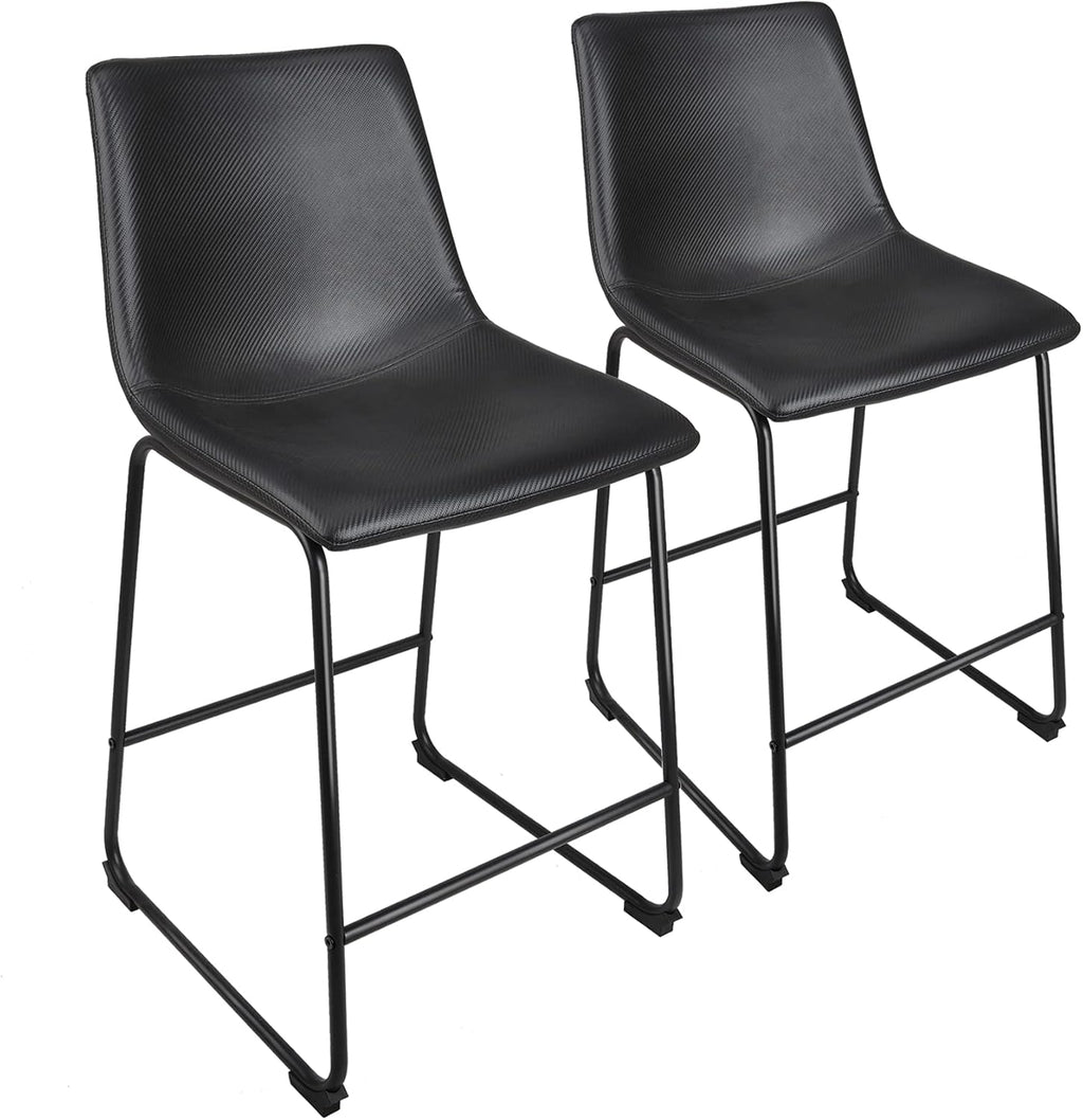 Black Metal Bar Stools Set of 2 E1385