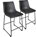 Black Metal Bar Stools Set of 2 E1385