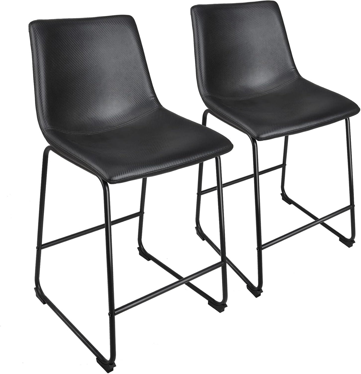 Black Metal Bar Stools Set of 2 E1385
