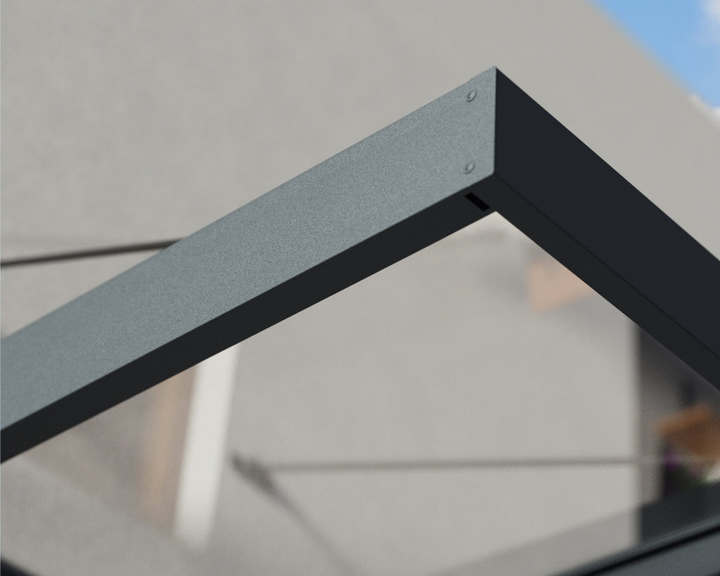 25' x 5' Gray/Clear Awning C24180