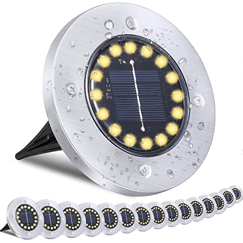16 Pack Warm Light Solar Ground Lights V227088