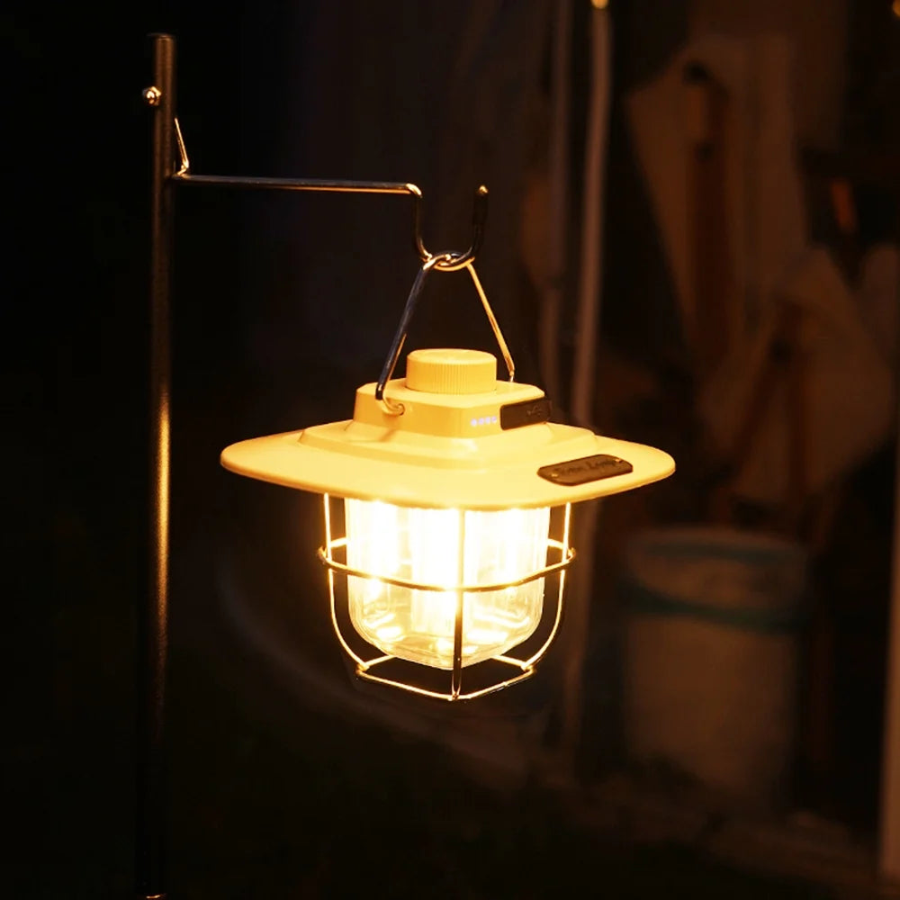 Vintage Camping Lantern Type C Rechargeable O476