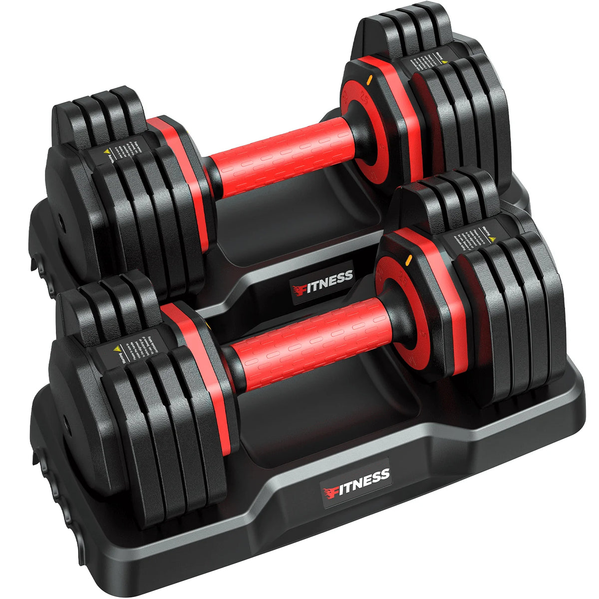 50lb Adjustable Dumbbells Set of 2 with Rack D89348