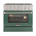 36 in. Natural Gas Range with Green Door B22073