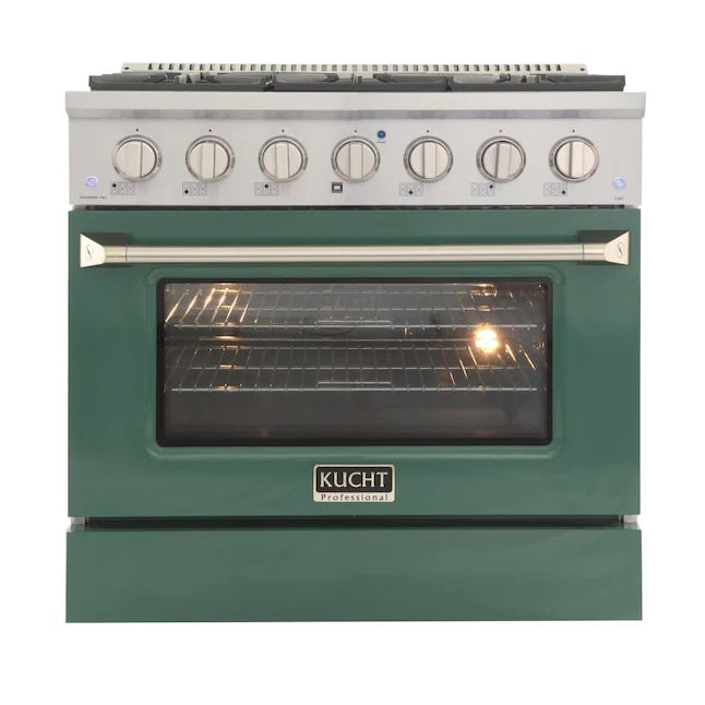 36 in. Natural Gas Range with Green Door B22073