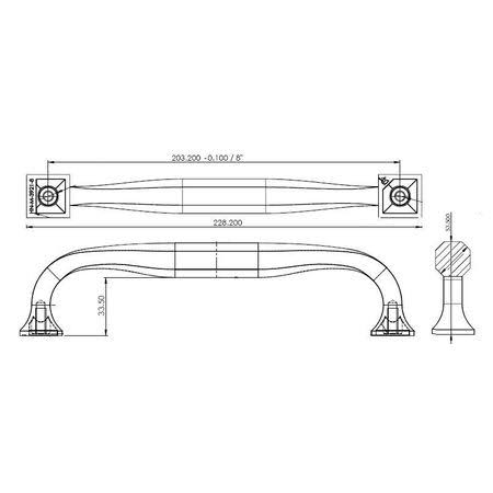 8x22 Center to Center Cabinet Pull H3865
