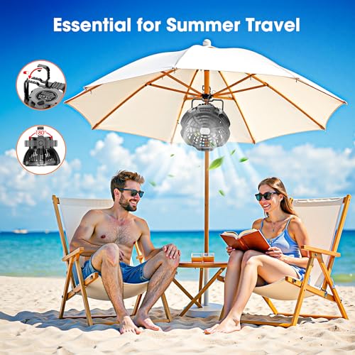 15000mAh Portable Camping Fan with Lantern V43467