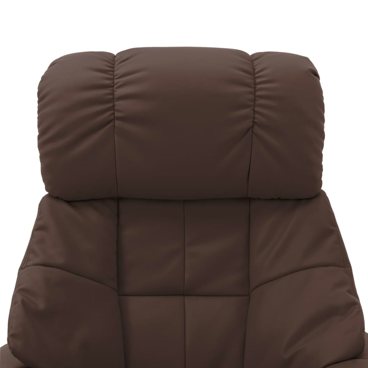 Brown Faux Leather Massage Recliner with Ottoman J483