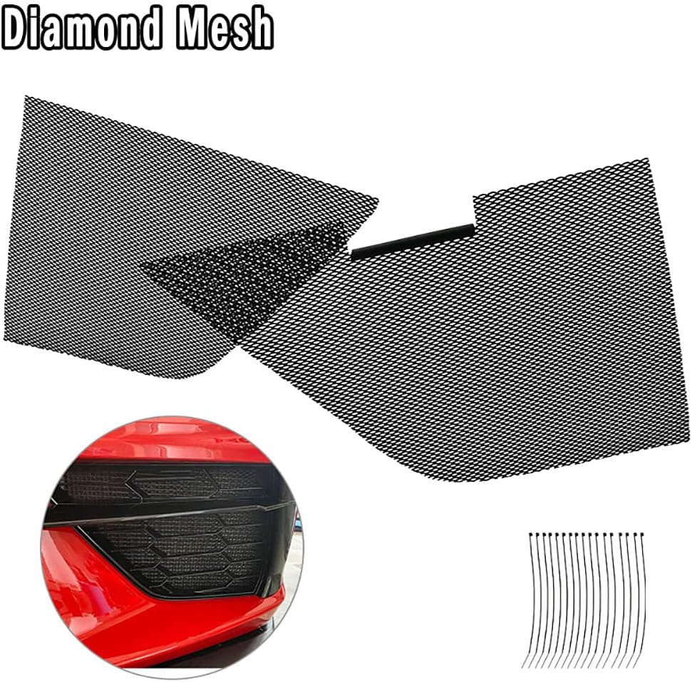 2Pcs Aluminum Car Grille Mesh Set E914