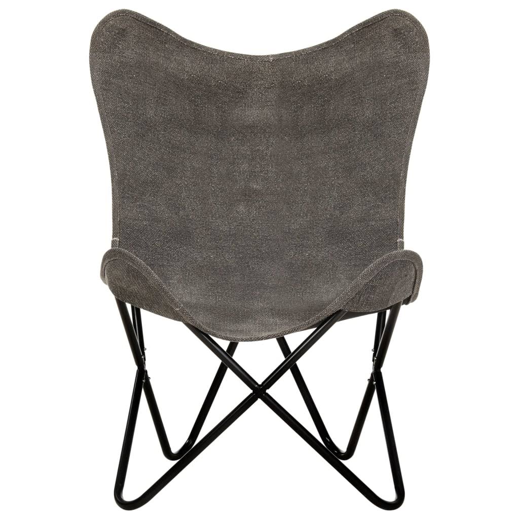 Anthracite Canvas Butterfly Chair M658831