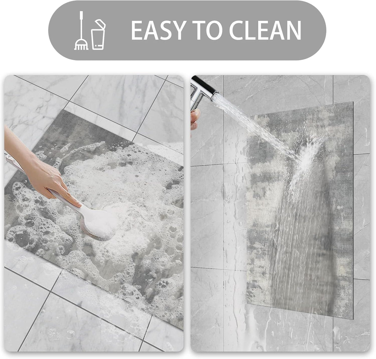 47'' x 31'' Absorbent Non-Slip Low Profile Rubber Floor Mat X92763