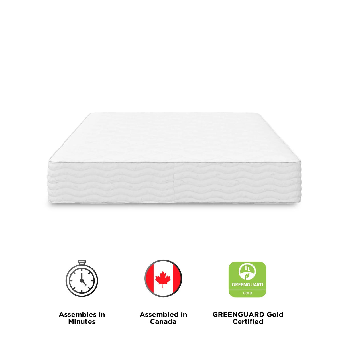 6 Inch Polyester Fill Mattress, Twin Size N9256