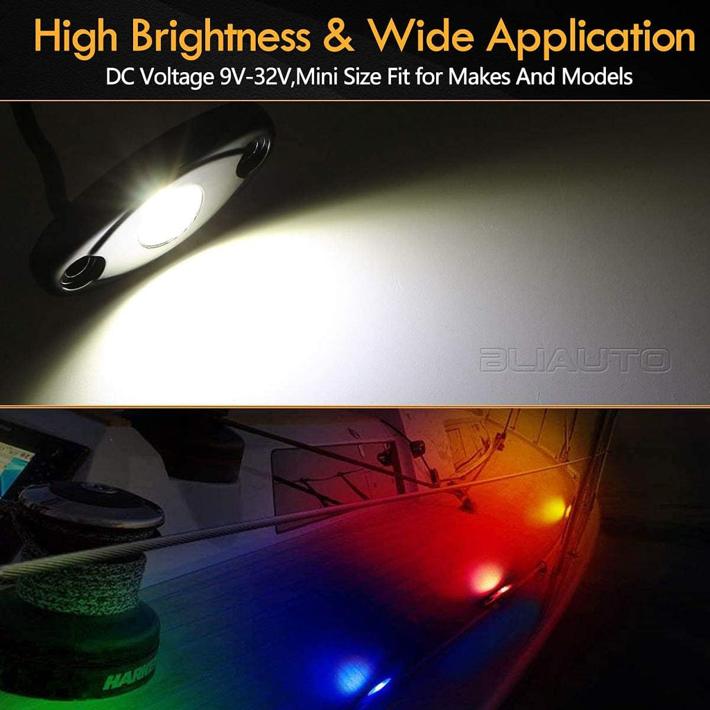 White 10PCS Waterproof LED Rock Light Pods F3580