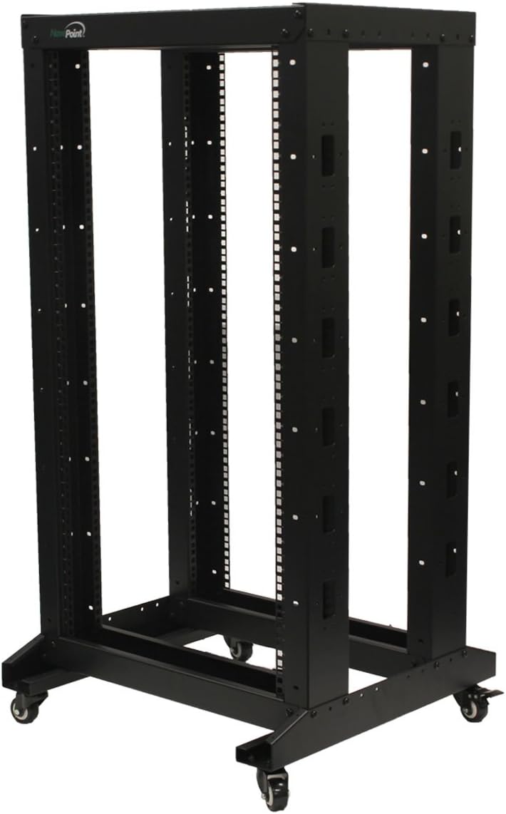 22U 4-Post Open Frame Server Rack with Casters C557