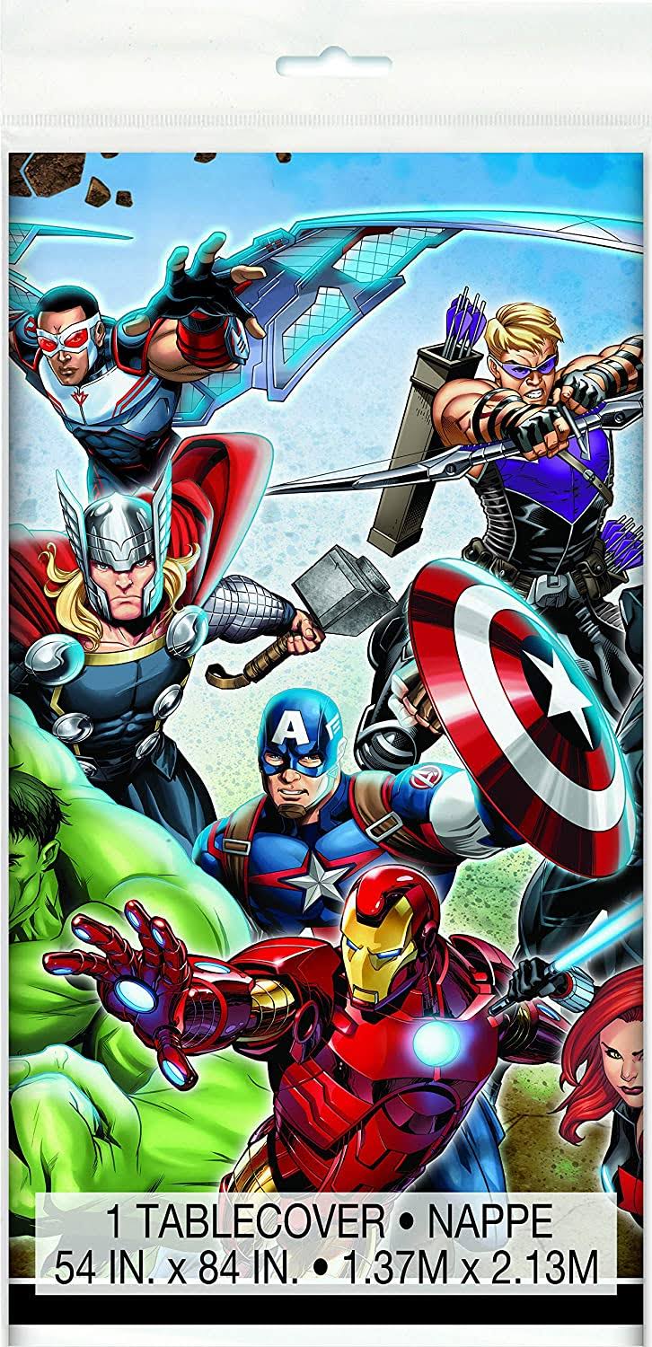 Avengers Birthday Decorations Plates Napkins Cups Table Cover Banner Plastic Cutlery Serves S233514
