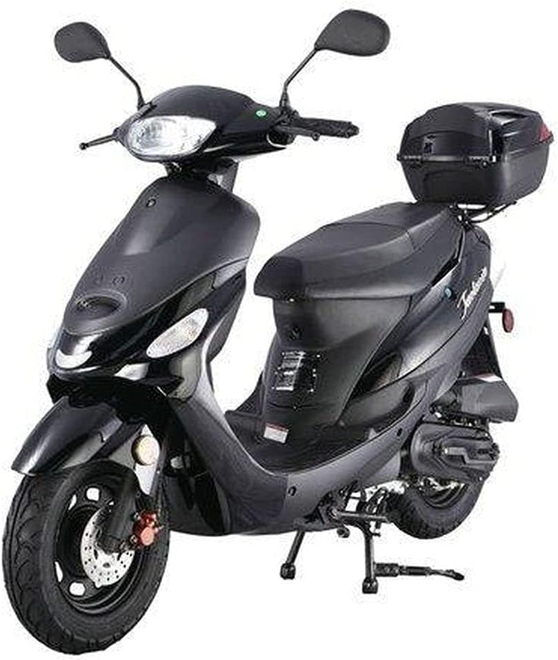 49cc/50cc Gas Scooter Moped with Rear Storage Trunk (Black) H52856