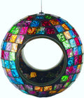 Mosaic Glass Hanging Bird Feeder O447762