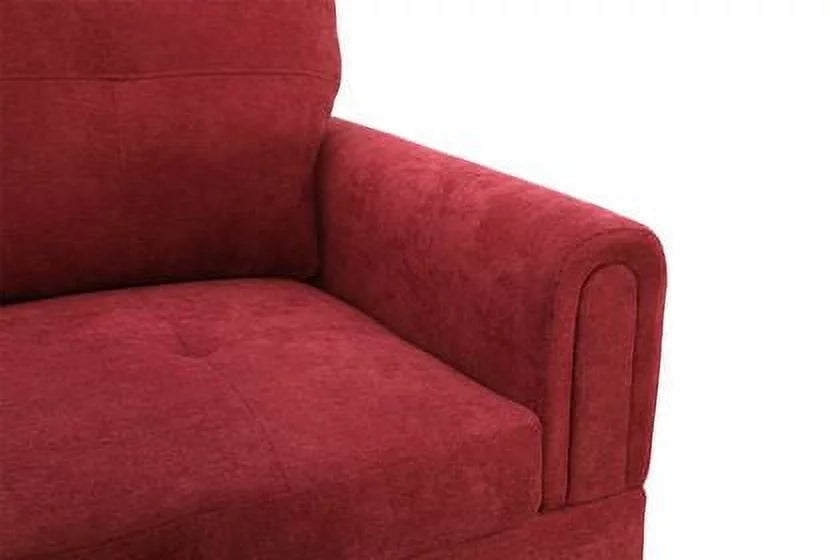 Wine Red L Shaped Sectional Sofa R572531