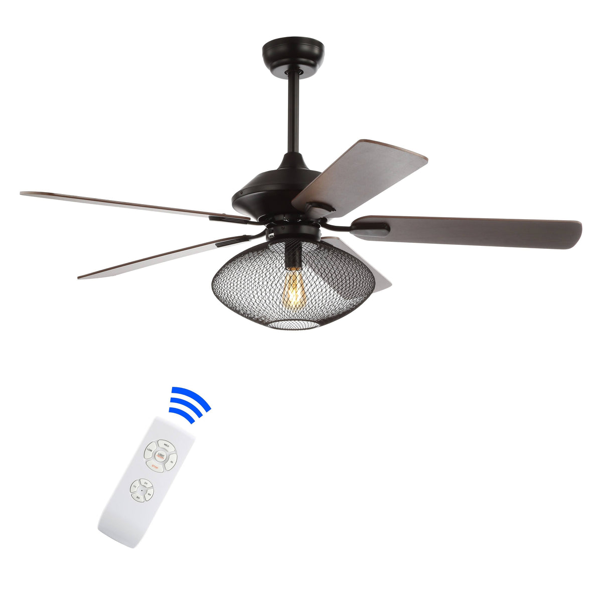 52 inch 1-Light LED Ceiling Fan with Remote, Oil Rubbed Bronze Z719115